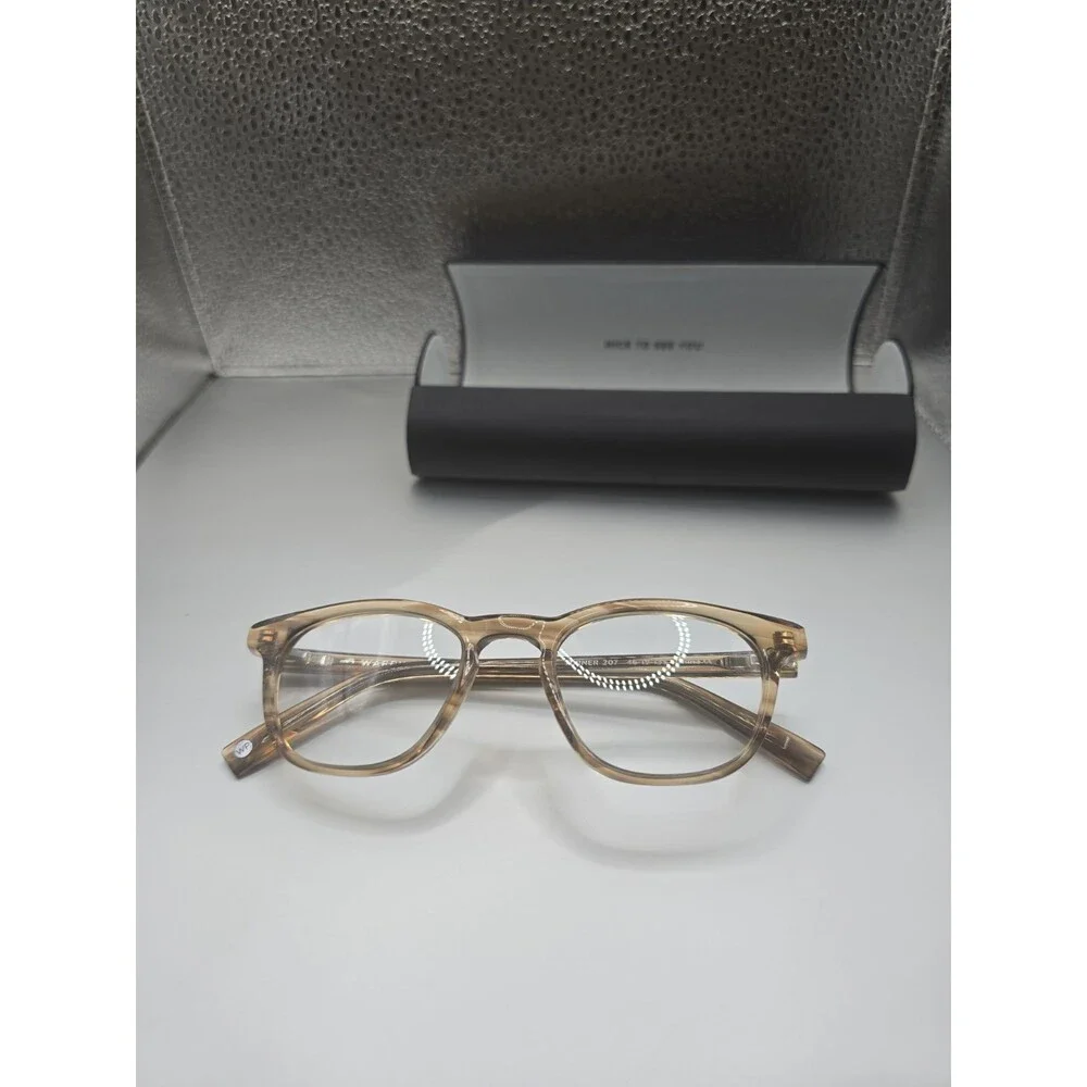 Warby Parker Turner 207 Clear Brown Eyeglasses Sunglasses 46-19-135 Eyewear